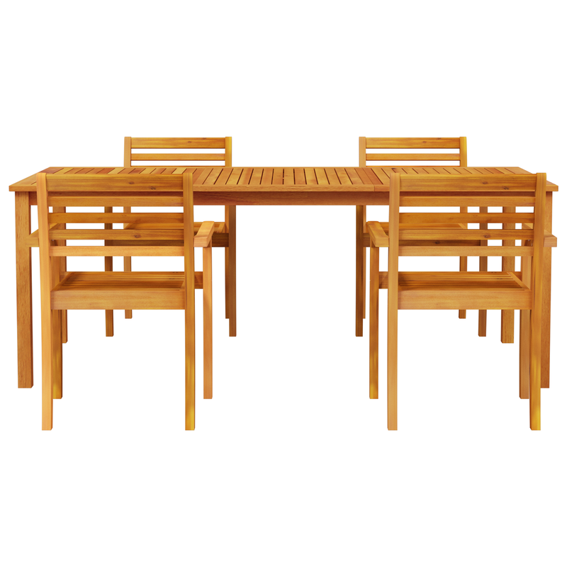 vidaXL Garden Dining Set 7 pcs Brown Solid acacia wood