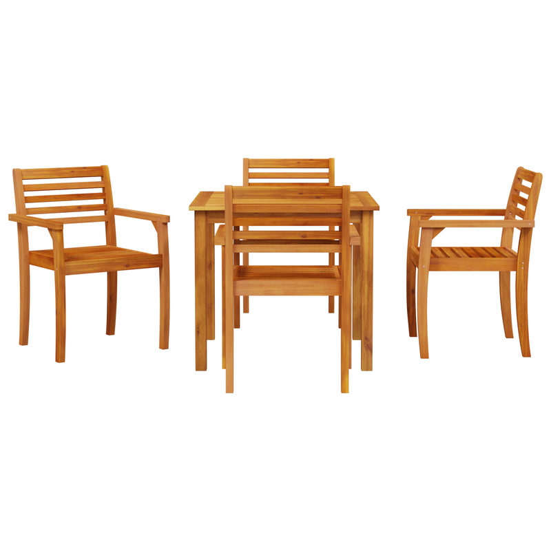 vidaXL Garden Dining Set 5 pcs Brown Solid acacia wood