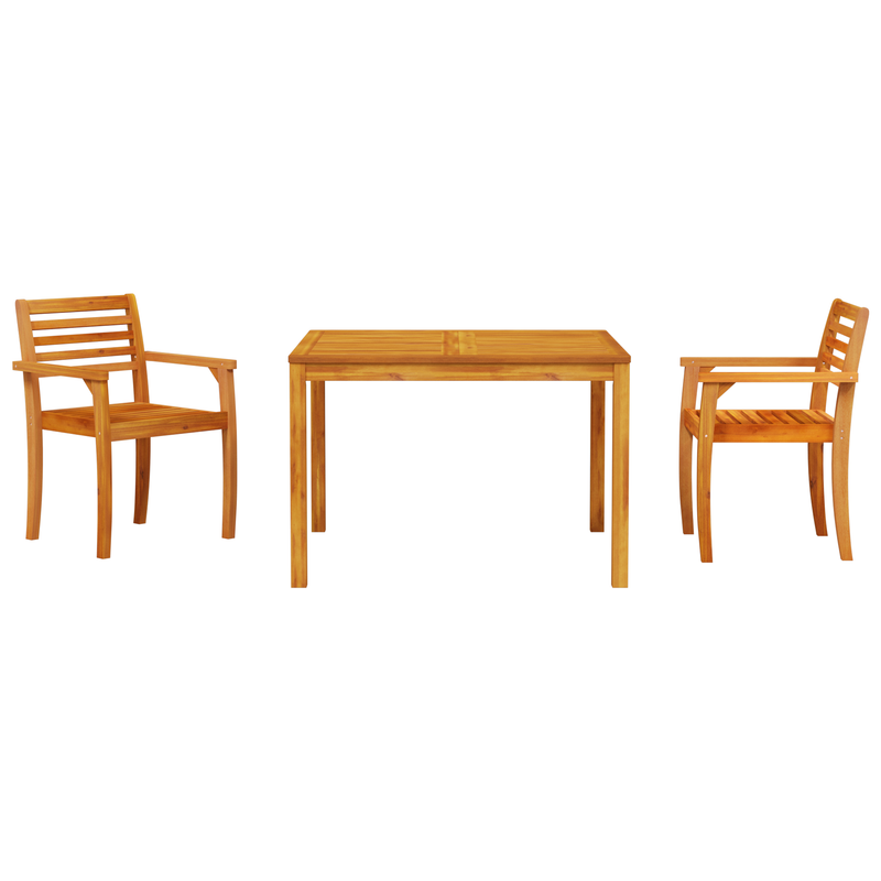 vidaXL Garden Dining Set 3 pcs Brown Solid acacia wood