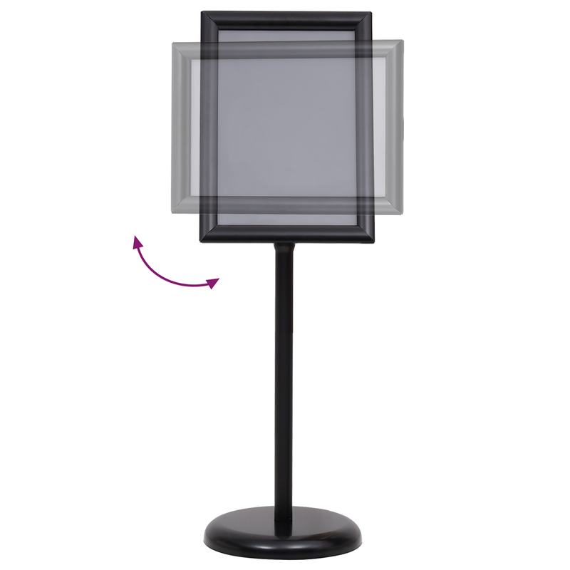 vidaXL Poster Stands 2 pcs Black 32.7 x 24 x 108 cm Aluminium