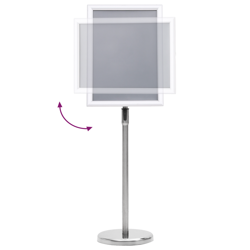 vidaXL Poster Stands 2 pcs Silver 32.7 x 24 x 108 cm Aluminium