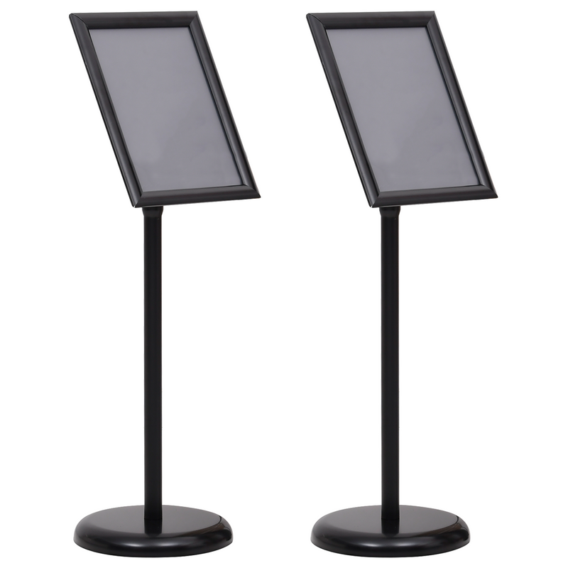 vidaXL Poster Stands 2 pcs Black 32.7 x 24 x 108 cm Aluminium
