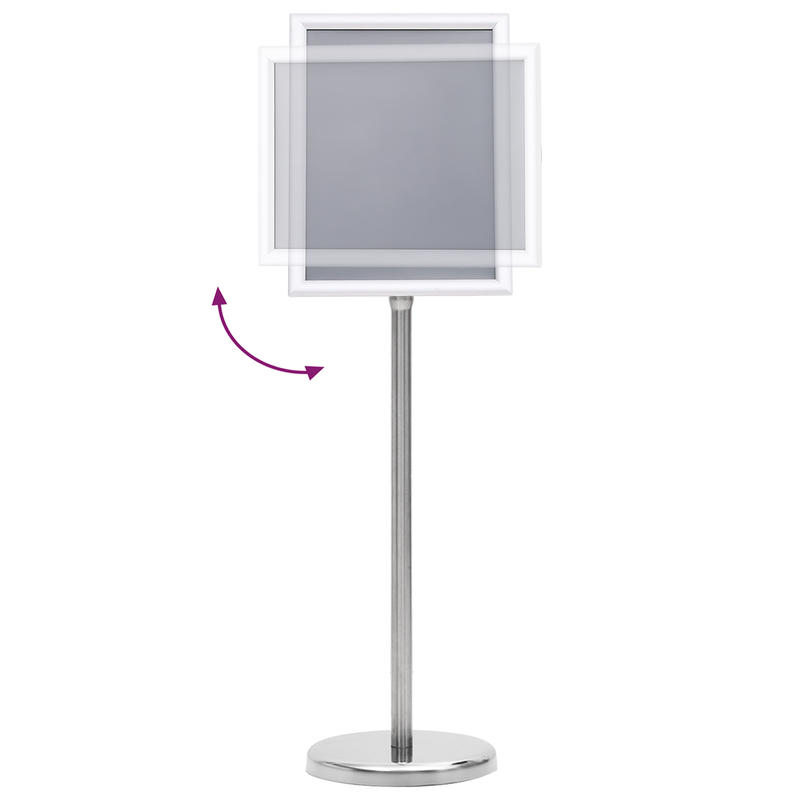 vidaXL Poster Stands 2 pcs Silver 32.7 x 24 x 108 cm Aluminium