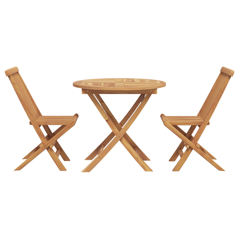 vidaXL Garden Dining Set 2 pcs Brown Solid teak wood