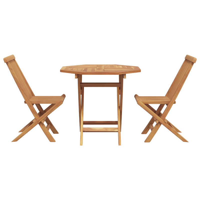vidaXL Garden Dining Set 2 pcs Brown Solid teak wood