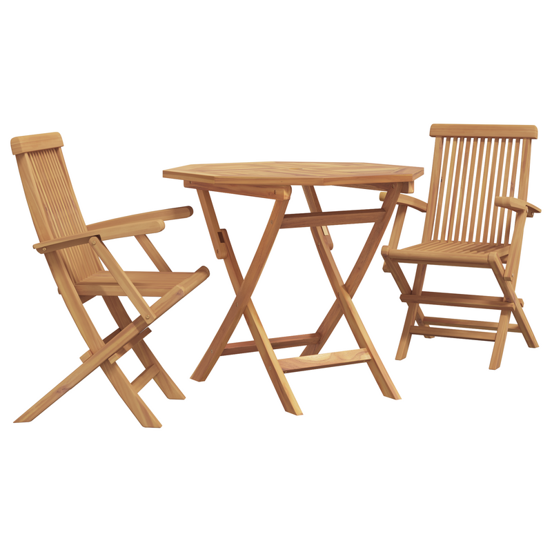 vidaXL Garden Dining Set 2 pcs Brown Solid teak wood