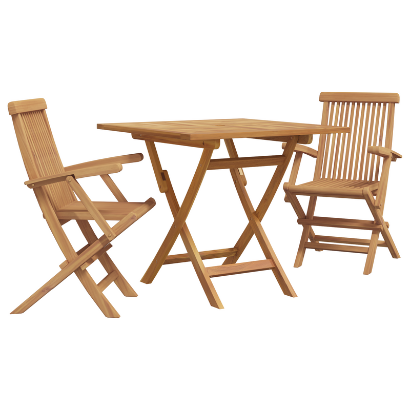 vidaXL Garden Dining Set 2 pcs Brown Solid teak wood