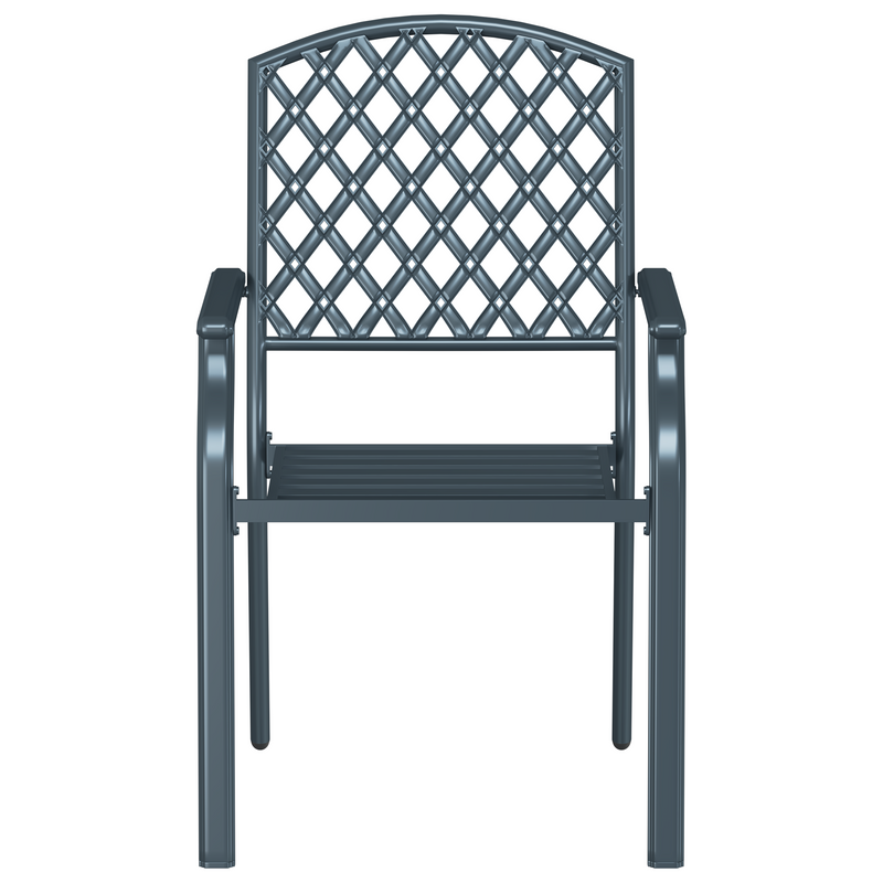 vidaXL Garden Chair 4 pcs Anthracite 56 x 65 x 89 cm Steel