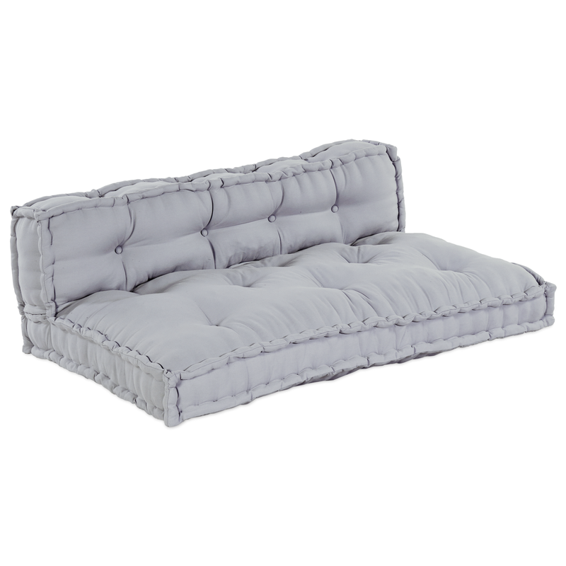 vidaXL Sofa Cushion 2 pcs Grey Fabric