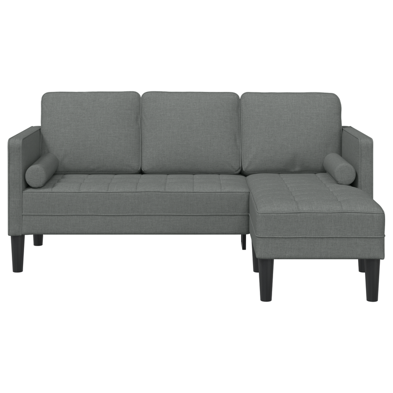vidaXL Sofa Set with Cushion Dark Grey 173 x 131 x 67 cm Polyester