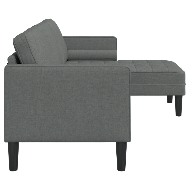 vidaXL Sofa Set with Cushion Dark Grey 173 x 131 x 67 cm Polyester