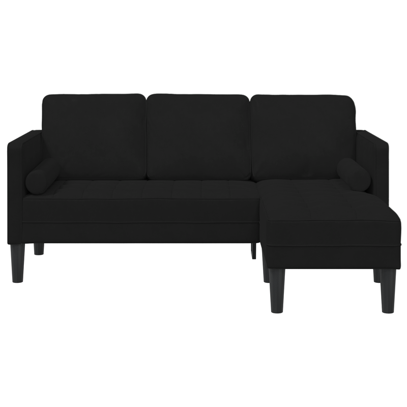 vidaXL Sofa Set Black 173 x 131 x 67 cm Velvet