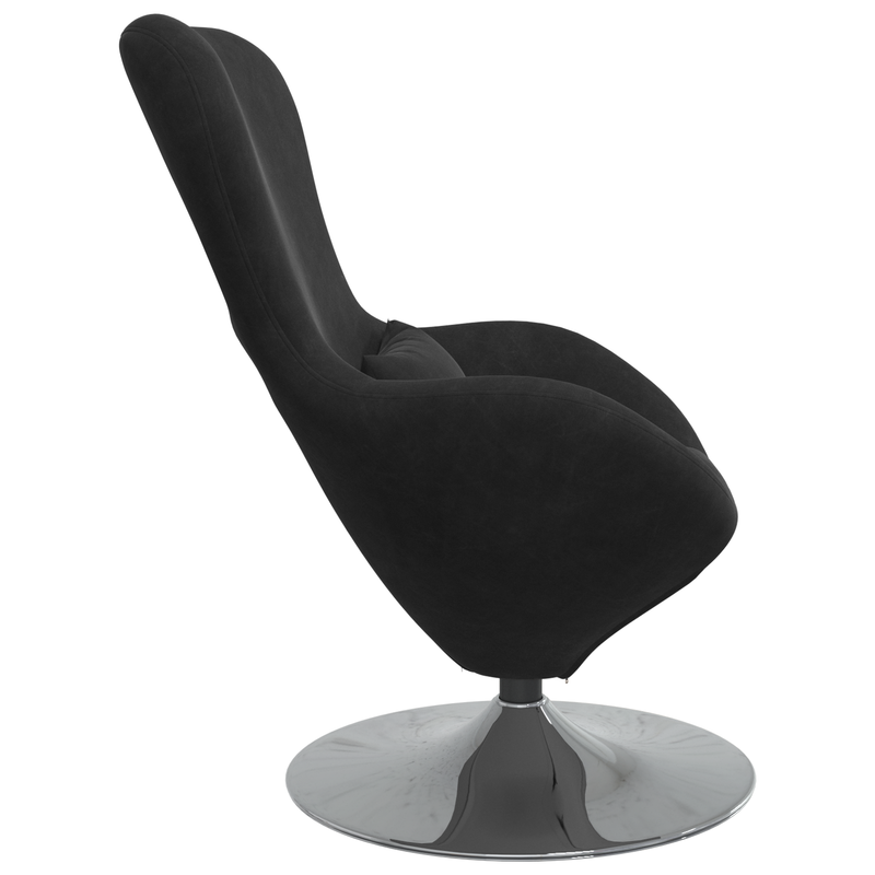 vidaXL Egg Chair Black 63 x 73 x 90 cm Velvet
