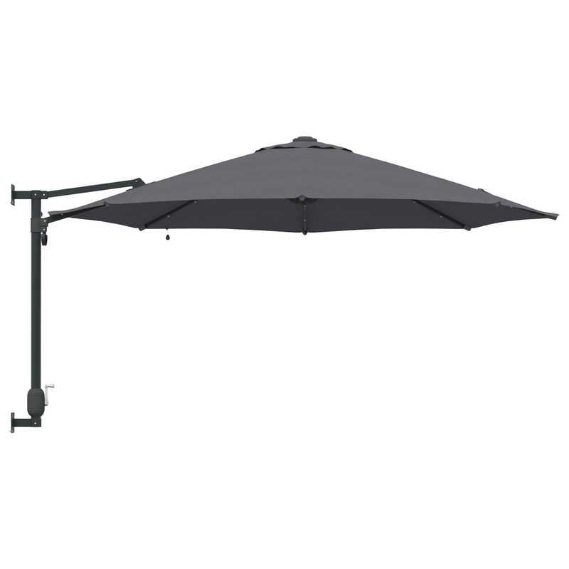 vidaXL Garden Parasol Manual Anthracite 248 x 248 x 148 cm
