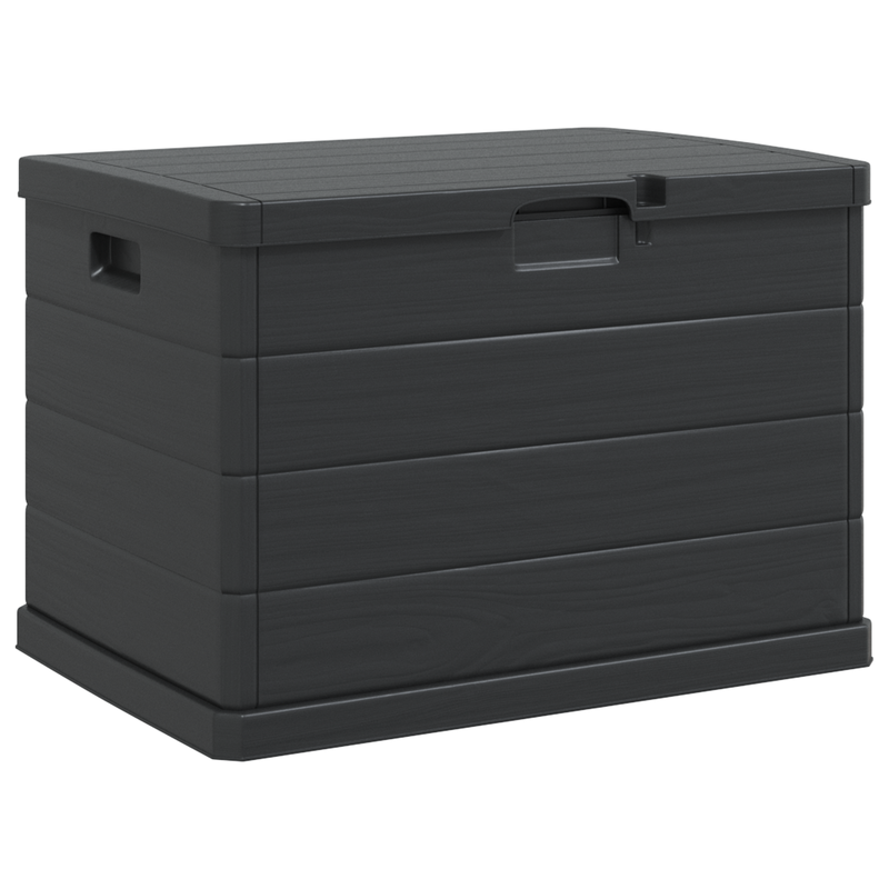 vidaXL Garden Storage Box Anthracite 77,5 x 54,5 x 53 cm Plastic