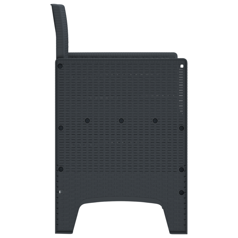 vidaXL Garden Chair 2 pcs Anthracite 53 x 49 x 85 cm Polypropylene