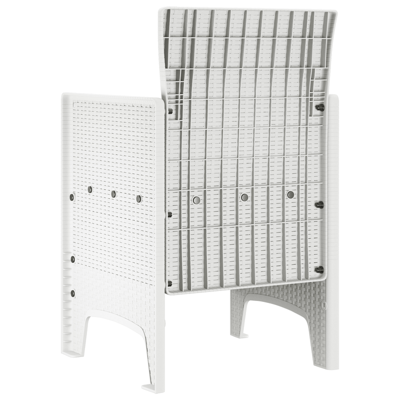 vidaXL Garden Chair 2 pcs White 53 x 49 x 85 cm Polypropylene