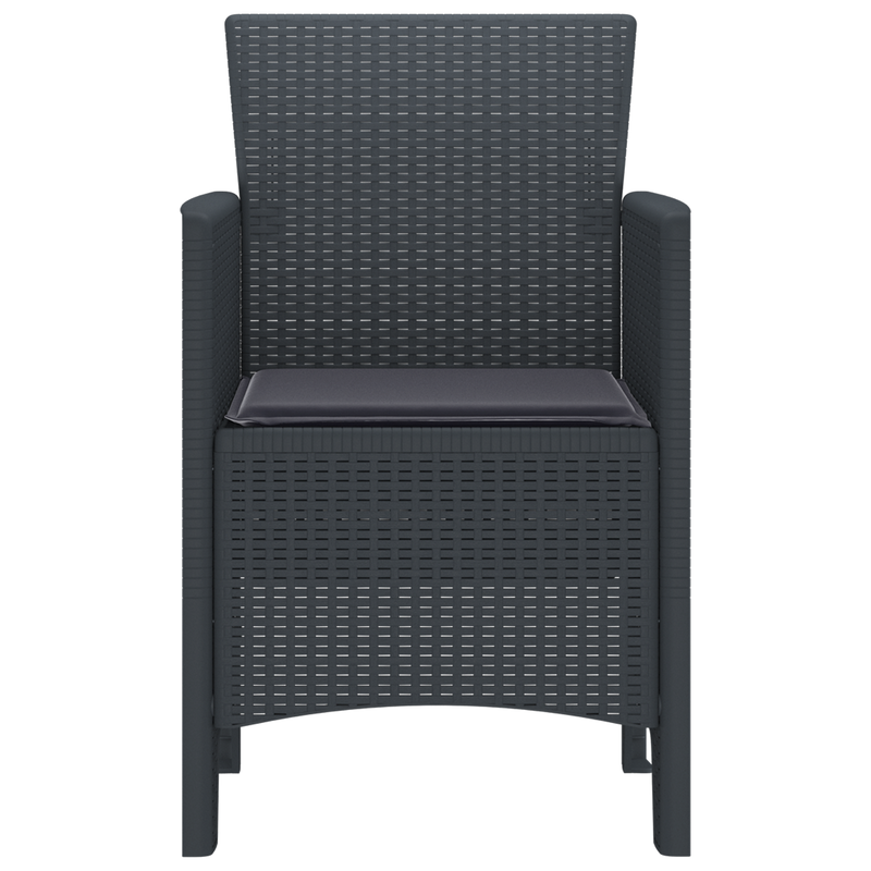 vidaXL Garden Chair 4 pcs Anthracite 53 x 49 x 85 cm Polypropylene