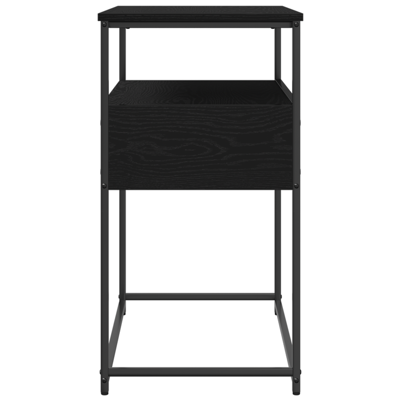 vidaXL Console Table with Drawer with Shelf Black oak 75 x 40 x 75 cm