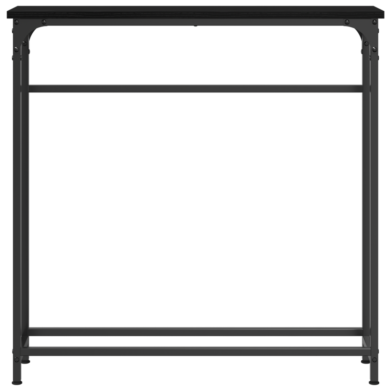 vidaXL Console Table with Shelf Black oak 75 x 19.5 x 75 cm