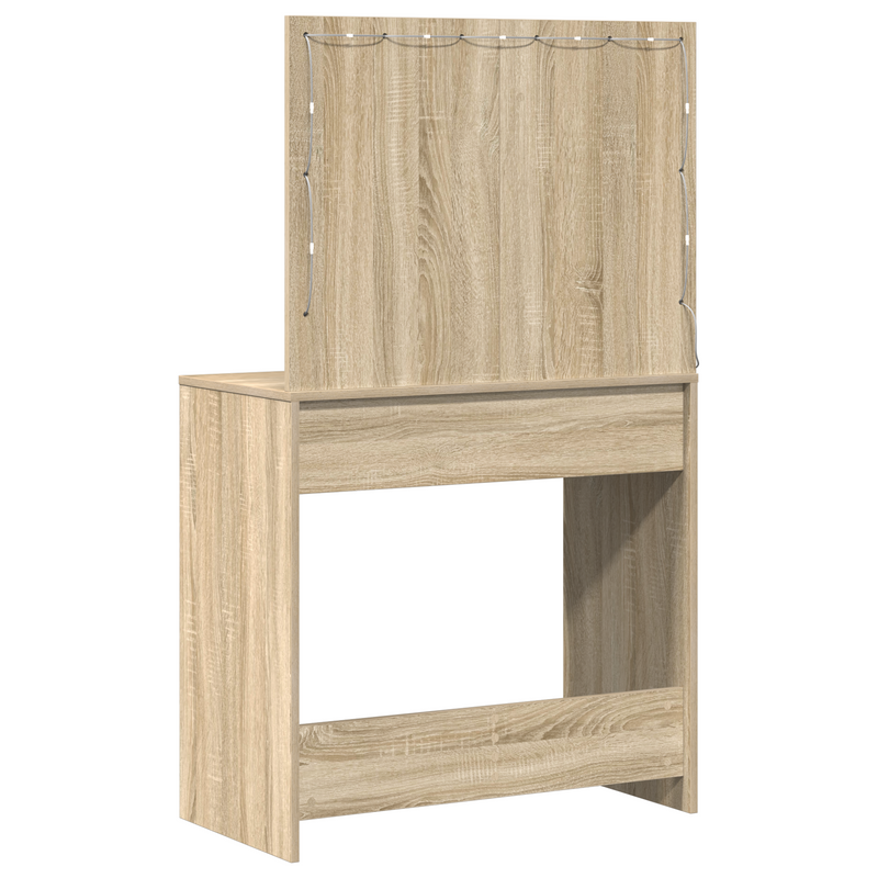 vidaXL Dressing Table Sonoma oak 78.5 x 41 x 135 cm Engineered wood