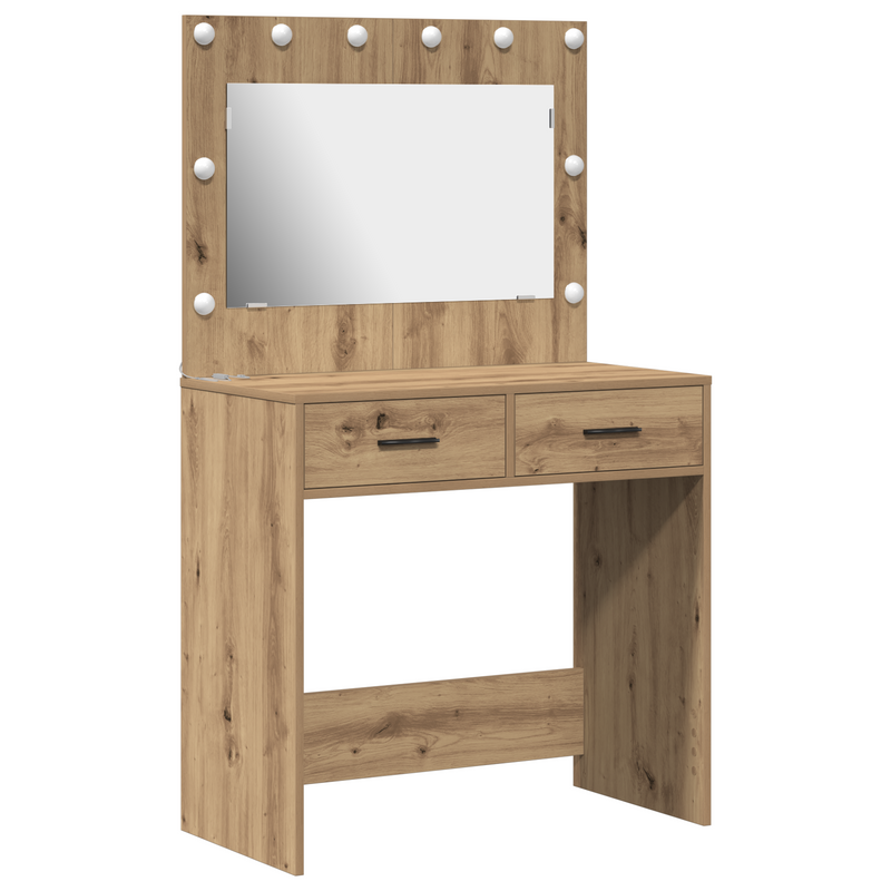 vidaXL Dressing Table Artisan oak 78.5 x 41 x 135 cm Engineered wood