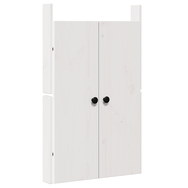 vidaXL Kitchen Door 2 pcs White 50 x 9 x 82 cm Solid Pine wood