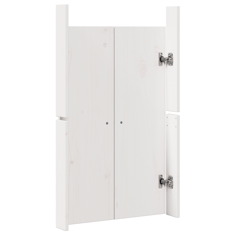 vidaXL Kitchen Door 2 pcs White 50 x 9 x 82 cm Solid Pine wood
