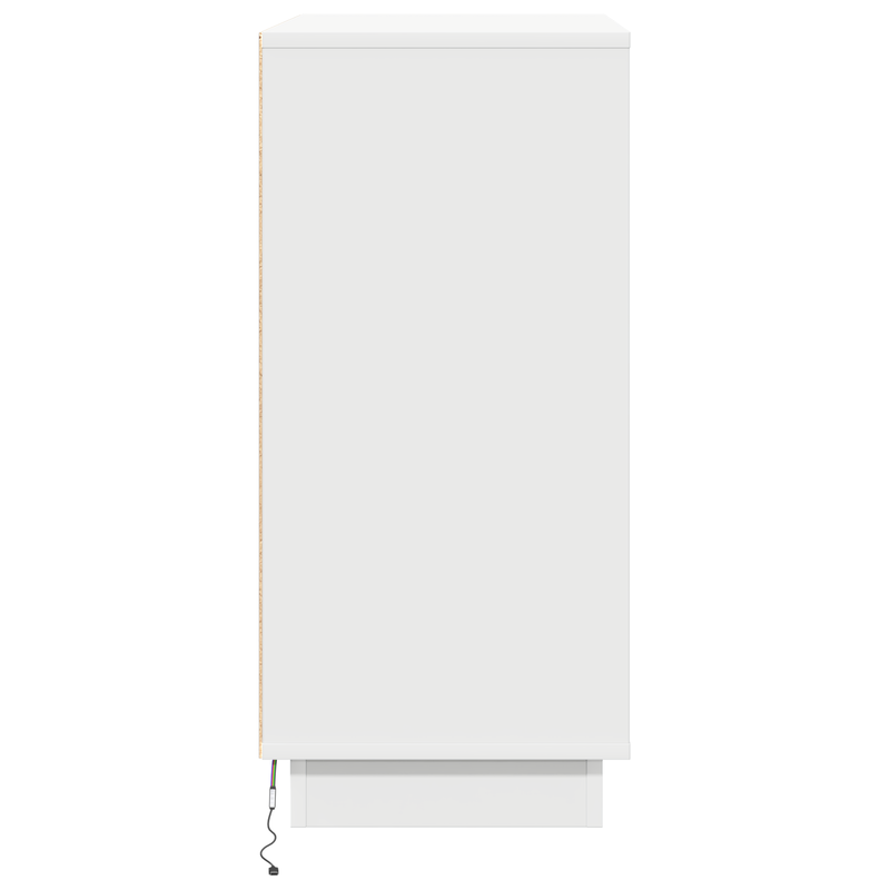 LED Sideboard with Door White 71 x 34,5 x 75 cm Engineered Wood