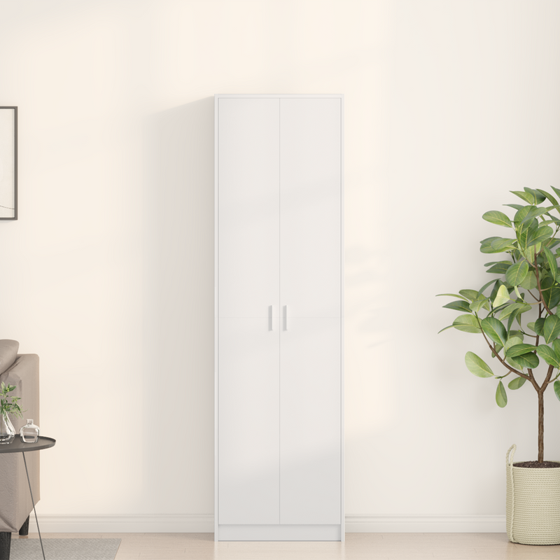 vidaXL Wardrobe with Shelf White 55 x 25 x 189 cm Engineered Wood