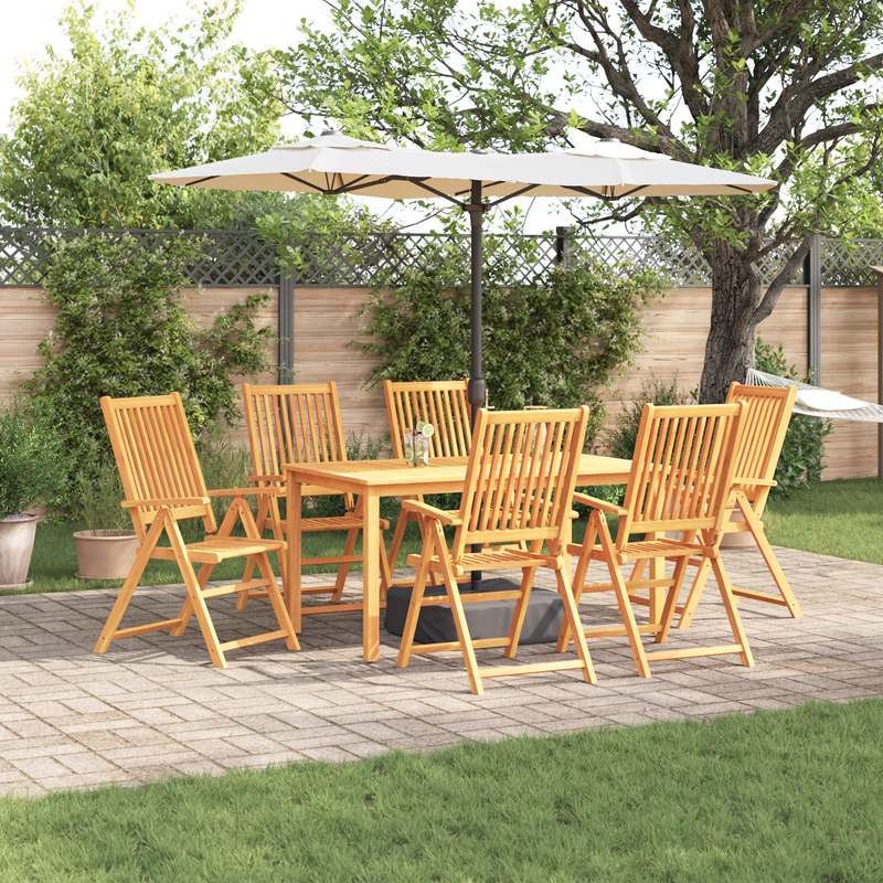 vidaXL Garden Dining Set Folding 7 pcs Brown Solid acacia wood