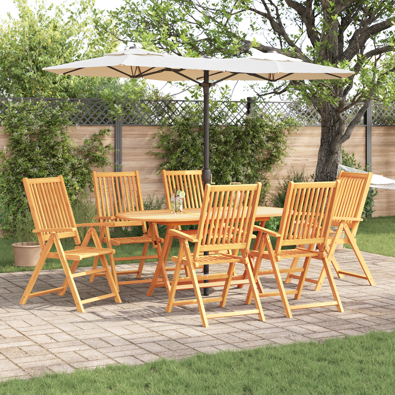 vidaXL Garden Dining Set Folding 7 pcs Brown Solid acacia wood
