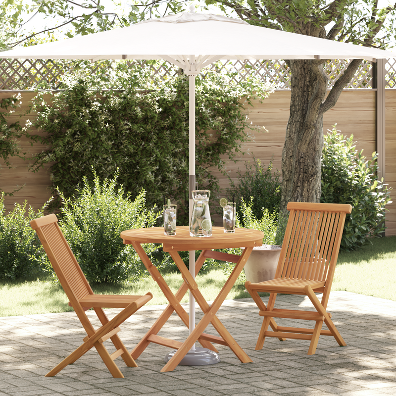 vidaXL Garden Dining Set 2 pcs Brown Solid teak wood