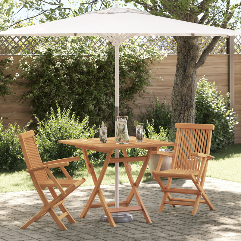 vidaXL Garden Dining Set 2 pcs Brown Solid teak wood
