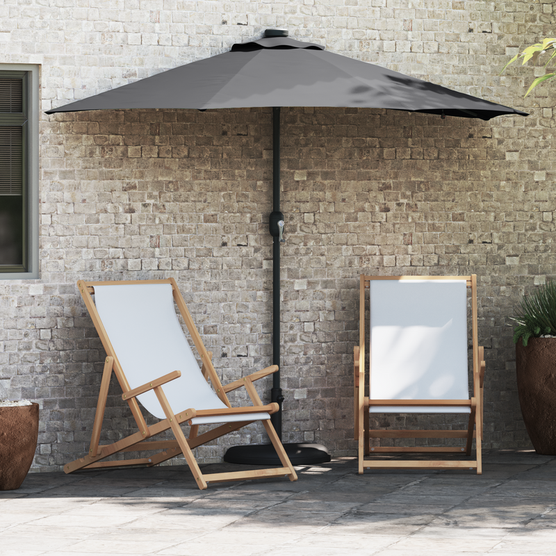 vidaXL Garden Parasol Anthracite 294 x 150 x 223 cm Fabric