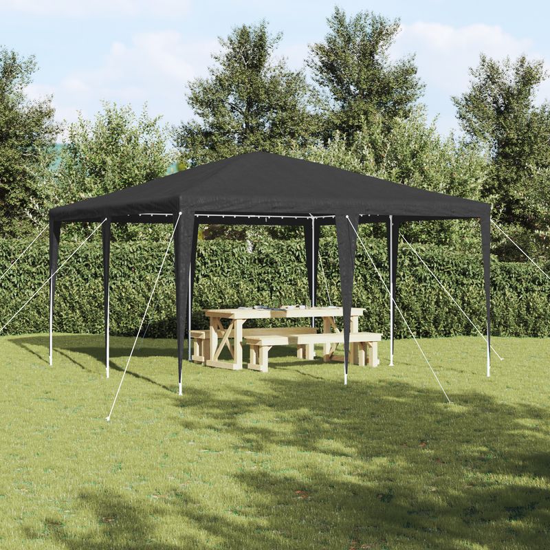 vidaXL Party Tent Anthracite 400 x 400 x 266 cm Polyethylene and Steel