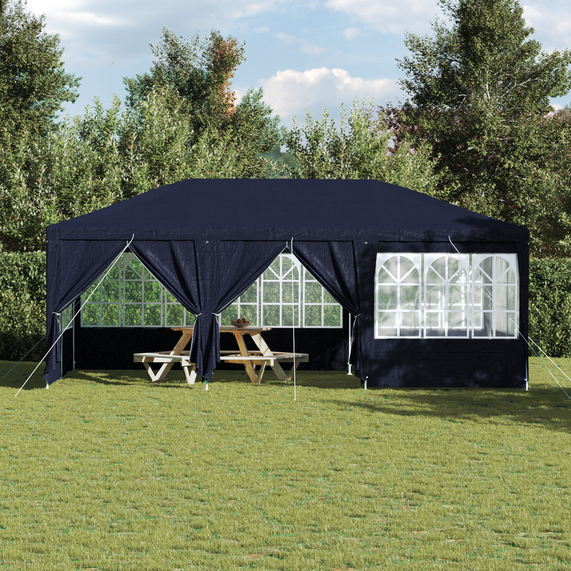 vidaXL Party Tent Blue 600 x 400 x 266 cm Polyethylene