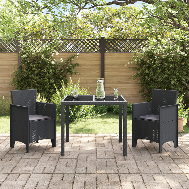 vidaXL Garden Chair 2 pcs Anthracite 53 x 49 x 85 cm Polypropylene