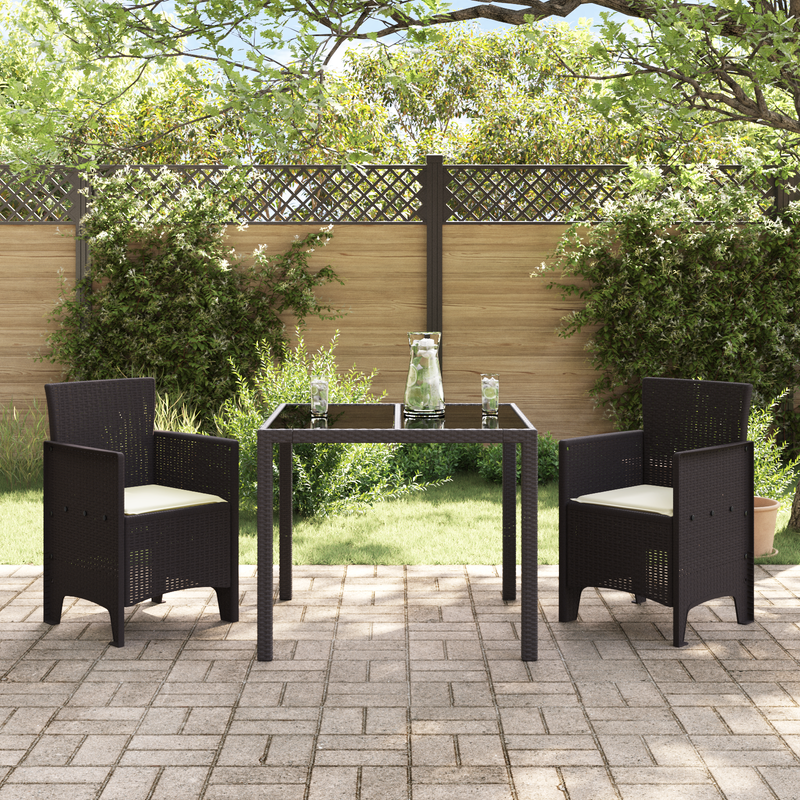 vidaXL Garden Chair 2 pcs Brown 53 x 49 x 85 cm Polypropylene