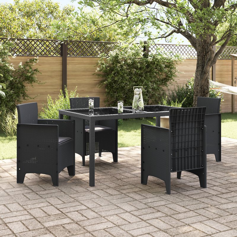 vidaXL Garden Chair 4 pcs Anthracite 53 x 49 x 85 cm Polypropylene