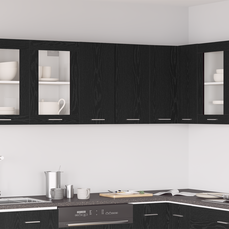 vidaXL Hanging Cabinet Lyon Black Oak 60 x 31 x 60 cm Engineered Wood