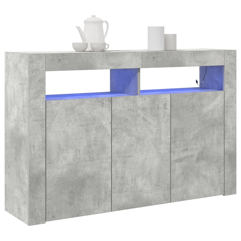 Sideboard Concrete Grey 116 x 30 x 75 cm Engineered Wood