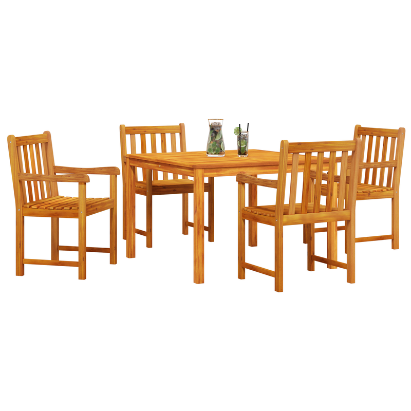 vidaXL Garden Dining Set 5 pcs Brown Solid Acacia wood