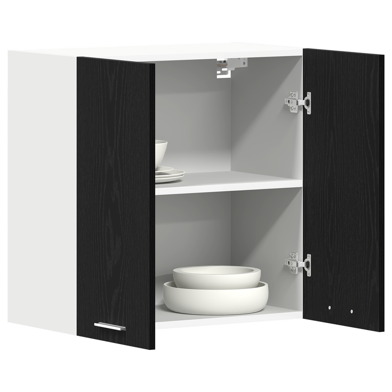 vidaXL Hanging Cabinet Lyon Black Oak 60 x 31 x 60 cm Engineered Wood