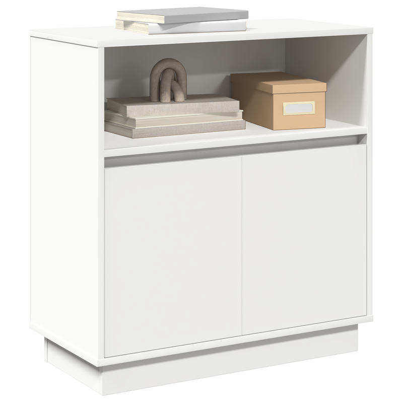 LED Sideboard White 71 x 34,5 x 75 cm Engineered Wood