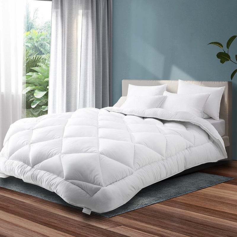 Bedra 400GSM Quilt Double Size Microfibre Quilt All Season Bamboo Doona