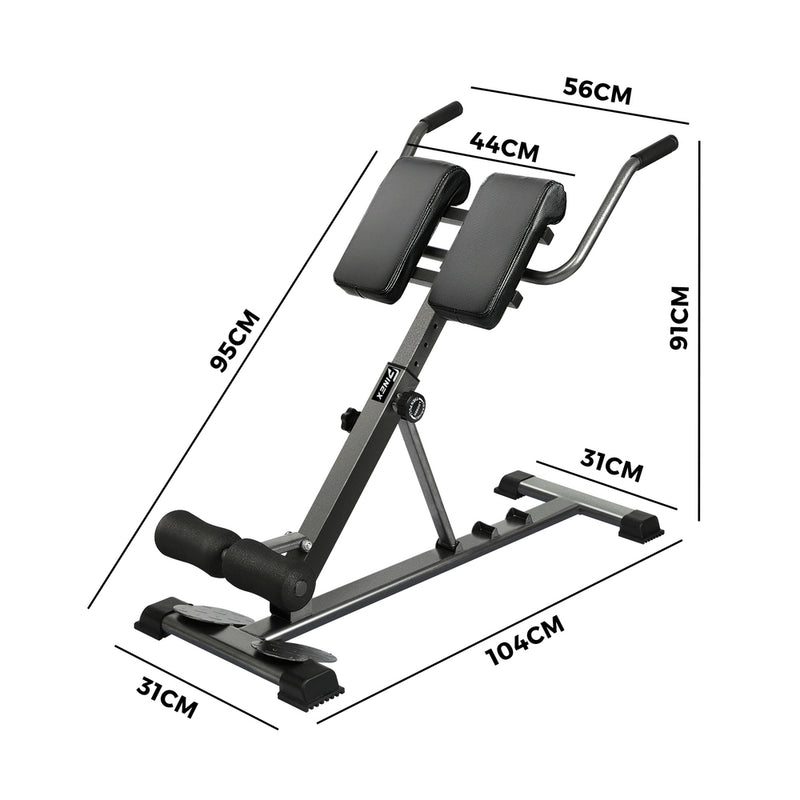 Finex Weight Bench Back Hyperextension Roman Chair Black
