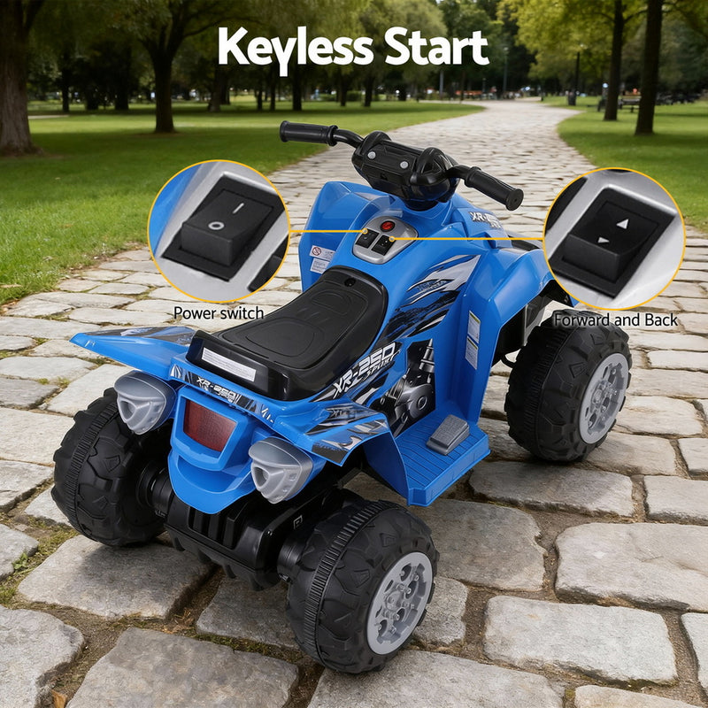 Rigo Kids Ride On Car ATV Quad Motorbike Electric Outdoor Toys 12V Blue
