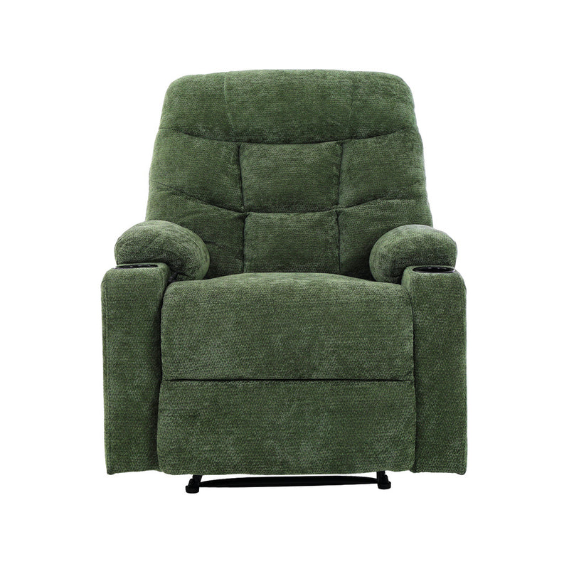 Oikiture Heated Electric Recliner Massage Chair Green