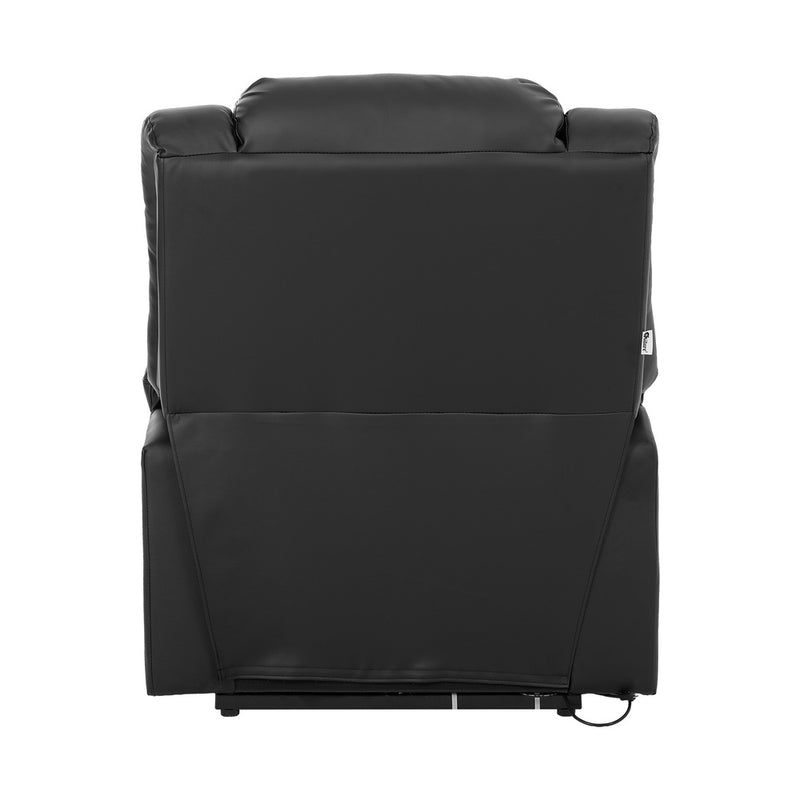 Oikiture Electric Lift Massage Armchair With 2 Charge Ports Black
